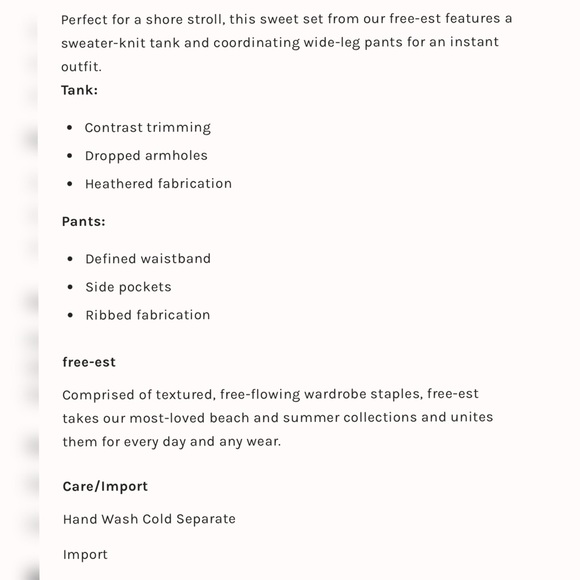 FREE PEOPLE ADELAIDE SWEATER SET - Picture 5 of 6